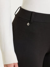 Pantalone a sigaretta con micro pattern in Jacquard Marroni Donna - Ragno