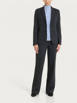 Blazer due bottoni con pied de poule in Jacquard Neri Donna - Ragno