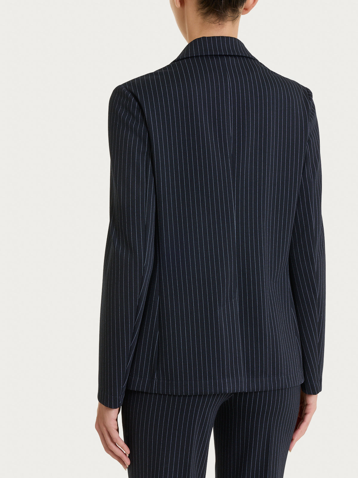 Blazer gessato con due bottoni in Jacquard Blu Donna - Ragno