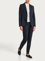 Blazer gessato con due bottoni in Jacquard Blu Donna - Ragno