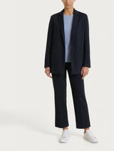 Blazer monopetto gessato in Jacquard Blu Donna - Ragno