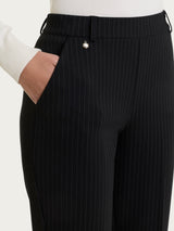 Women's Nero Jacquard Flare Pants with Pockets - Ragno