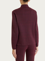 Blazer corto con revers alzato in Eco Jacquard Viola Donna - Ragno