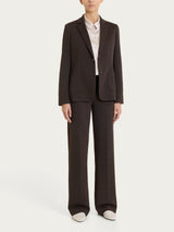 Blazer con due bottoni e tweed pattern in Eco Jacquard Marroni Donna - Ragno
