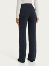 Pantalone ampio con tweed pattern in Jacquard Blu Donna - Ragno