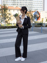 Pantalone ampio con tweed pattern in Jacquard Marroni Donna - Ragno