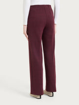Pantalone ampio con tweed pattern in Eco Jacquard Viola Donna - Ragno