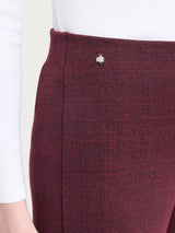 Pantalone ampio con tweed pattern in Eco Jacquard Viola Donna - Ragno