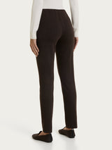 Pantalone a sigaretta con tweed pattern in Eco Jacquard Marroni Donna - Ragno