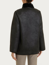 SoftCoat Giaccone con bottoni double-face effetto curly Neri Donna - Ragno