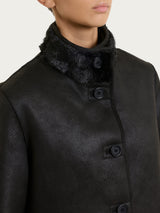 SoftCoat Giaccone con bottoni double-face effetto curly Neri Donna - Ragno