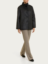 SoftCoat Giaccone con bottoni double-face effetto curly Neri Donna - Ragno