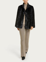 SoftCoat Giaccone con bottoni double-face effetto curly Neri Donna - Ragno
