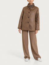SoftCoat Giaccone con bottoni double-face effetto curly Marroni Donna - Ragno