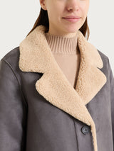 FuzzyCoat Cappotto corto double-face effetto Curly Neri Donna - Ragno