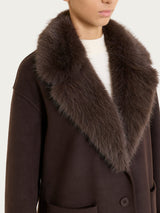 SoftCoat Cappotto effetto fuzzy Marroni Donna - Ragno