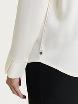 Blusa girocollo in Light Flannel Bianchi Donna - Ragno