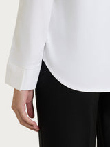 Blusa girocollo in Light Flannel Bianchi Donna - Ragno