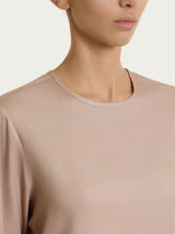 Blusa girocollo in Light Flannel Grigi Donna - Ragno