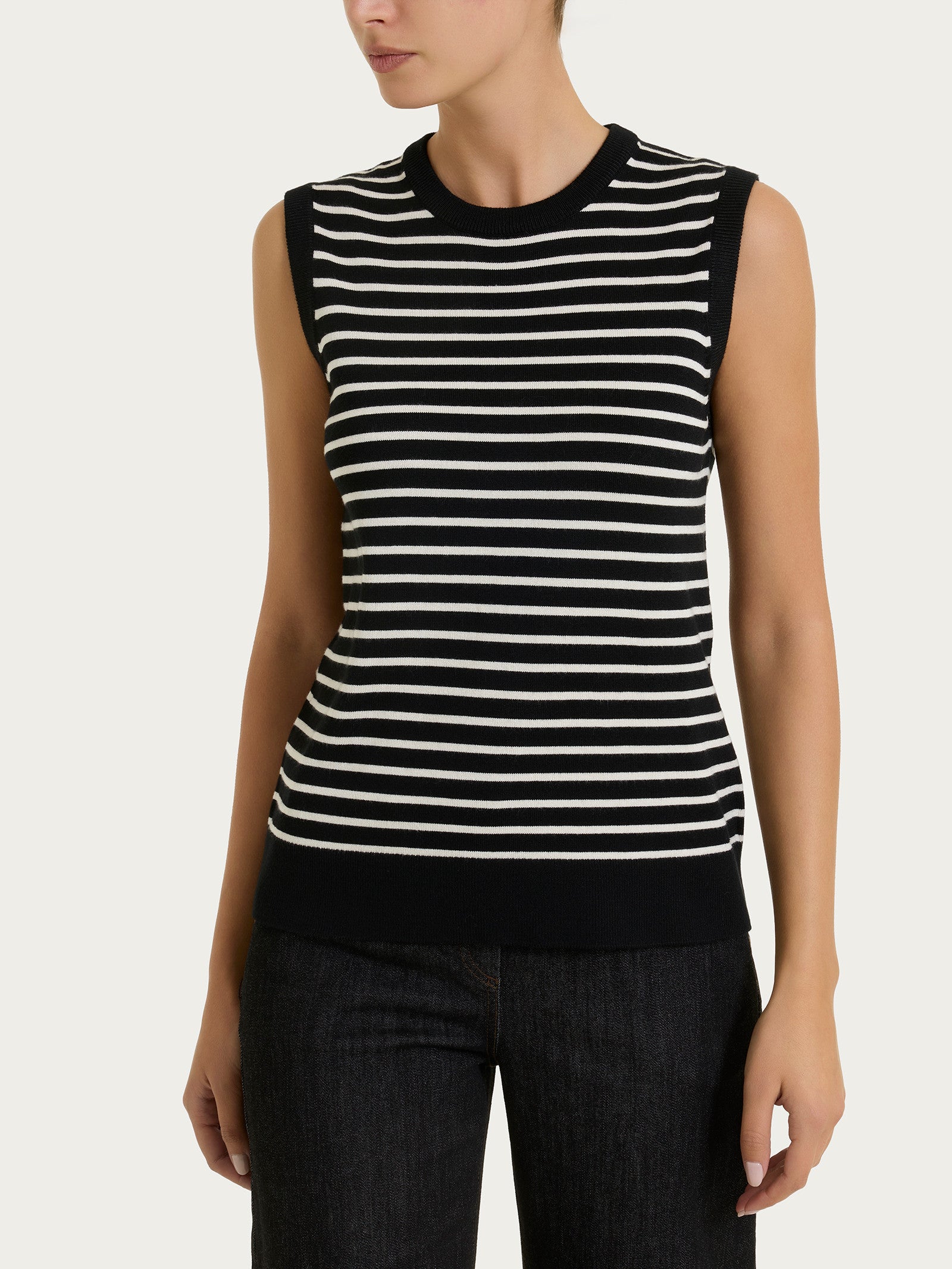 Smanicato a righe pari Four Seasons Neri Donna - Ragno