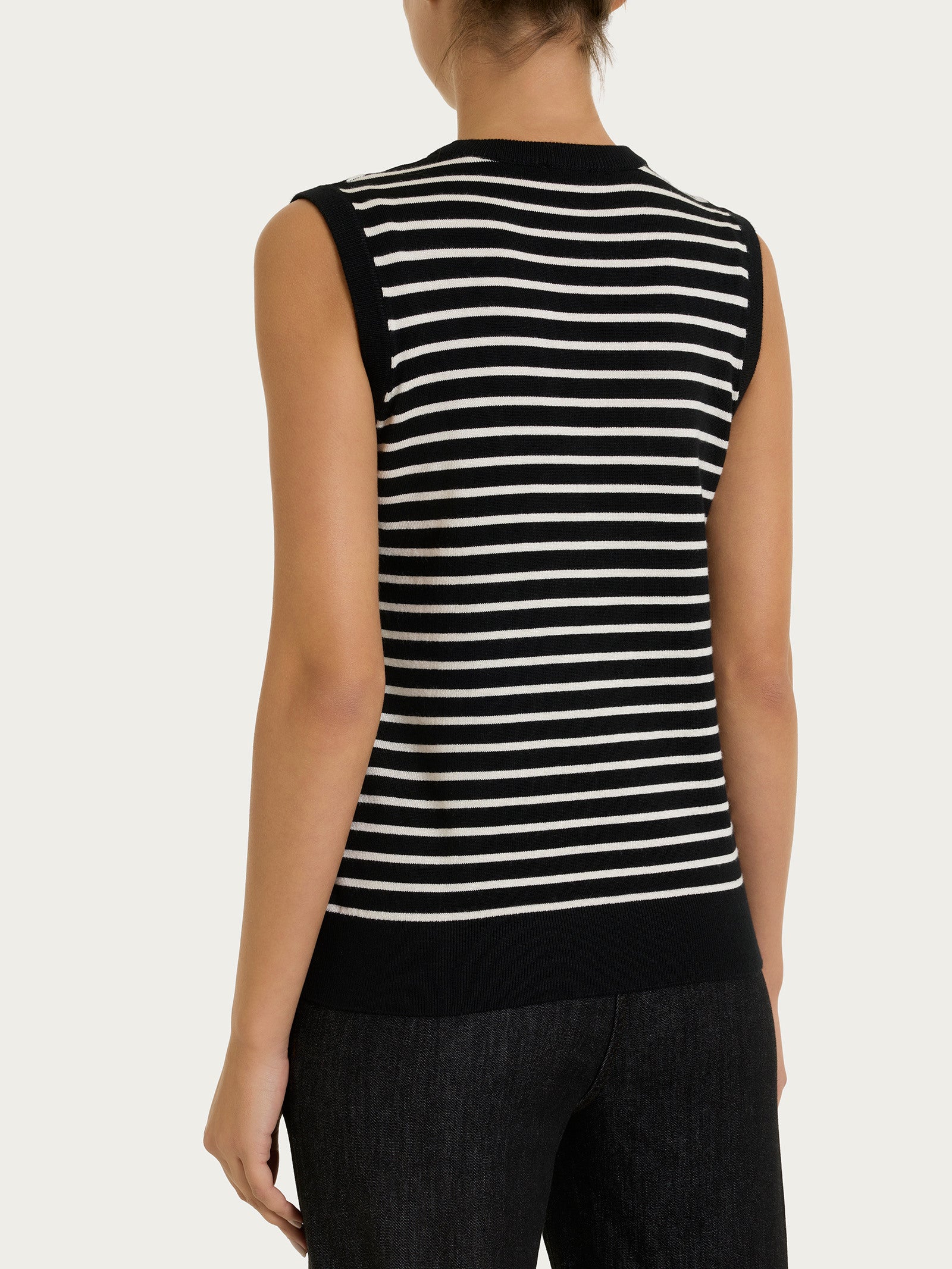 Smanicato a righe pari Four Seasons Neri Donna - Ragno