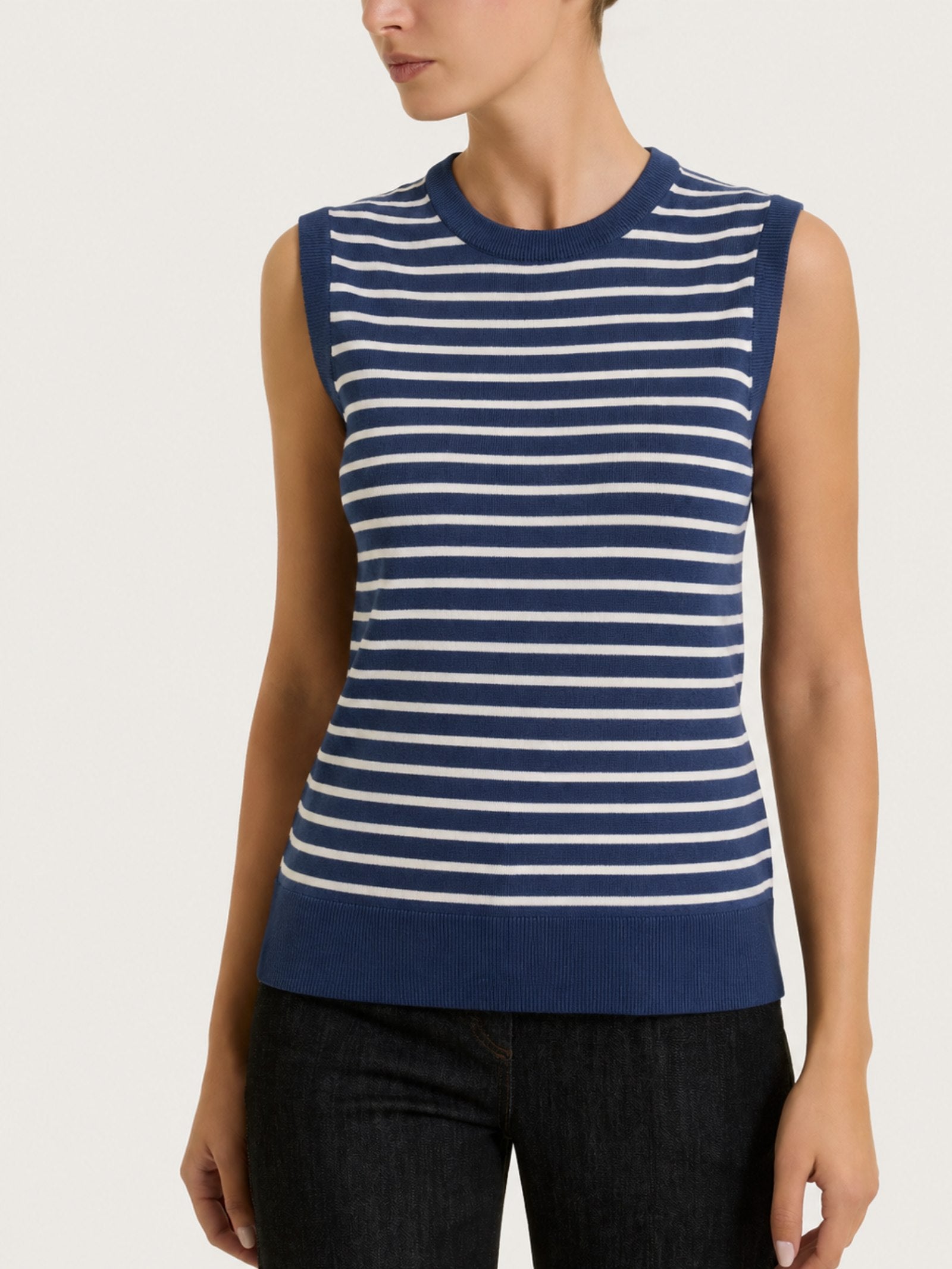 Smanicato a righe pari Four Seasons Blu Donna - Ragno