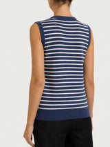 Smanicato a righe pari Four Seasons Blu Donna - Ragno