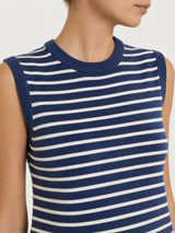 Smanicato a righe pari Four Seasons Blu Donna - Ragno