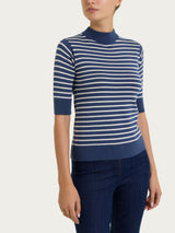 Lupetto a righe pari Four Seasons Blu Donna - Ragno