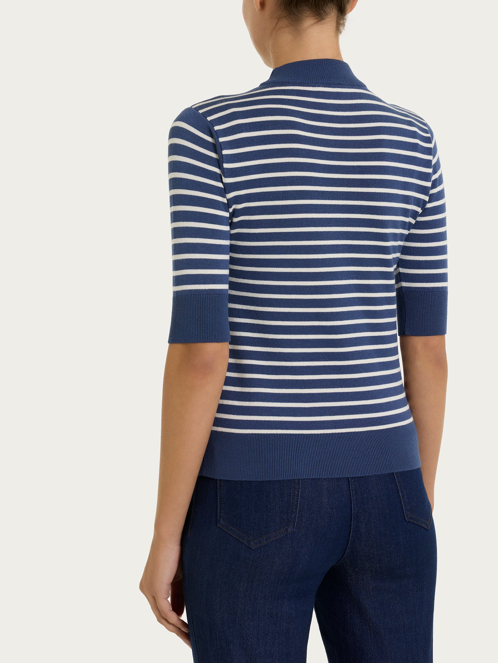 Lupetto a righe pari Four Seasons Blu Donna - Ragno