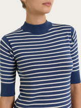 Lupetto a righe pari Four Seasons Blu Donna - Ragno