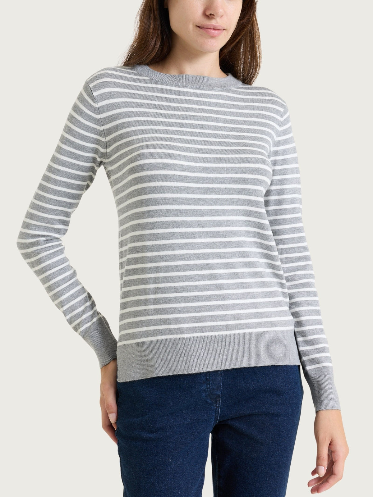 Maglia girocollo a righe pari Four Seasons Neri Donna - Ragno