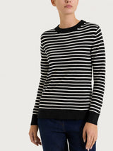 Maglia girocollo a righe pari Four Seasons Neri Donna - Ragno