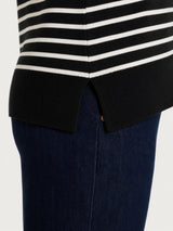 Maglia girocollo a righe pari Four Seasons Neri Donna - Ragno