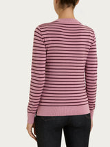 Maglia girocollo a righe pari Four Seasons Viola Donna - Ragno