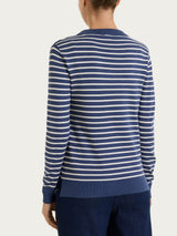 Maglia girocollo a righe pari Four Seasons Blu Donna - Ragno