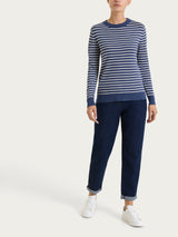 Maglia girocollo a righe pari Four Seasons Blu Donna - Ragno