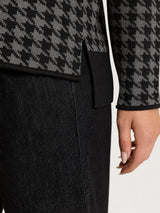 Maglia girocollo con fantasia pied de poule Four Seasons Neri Donna - Ragno