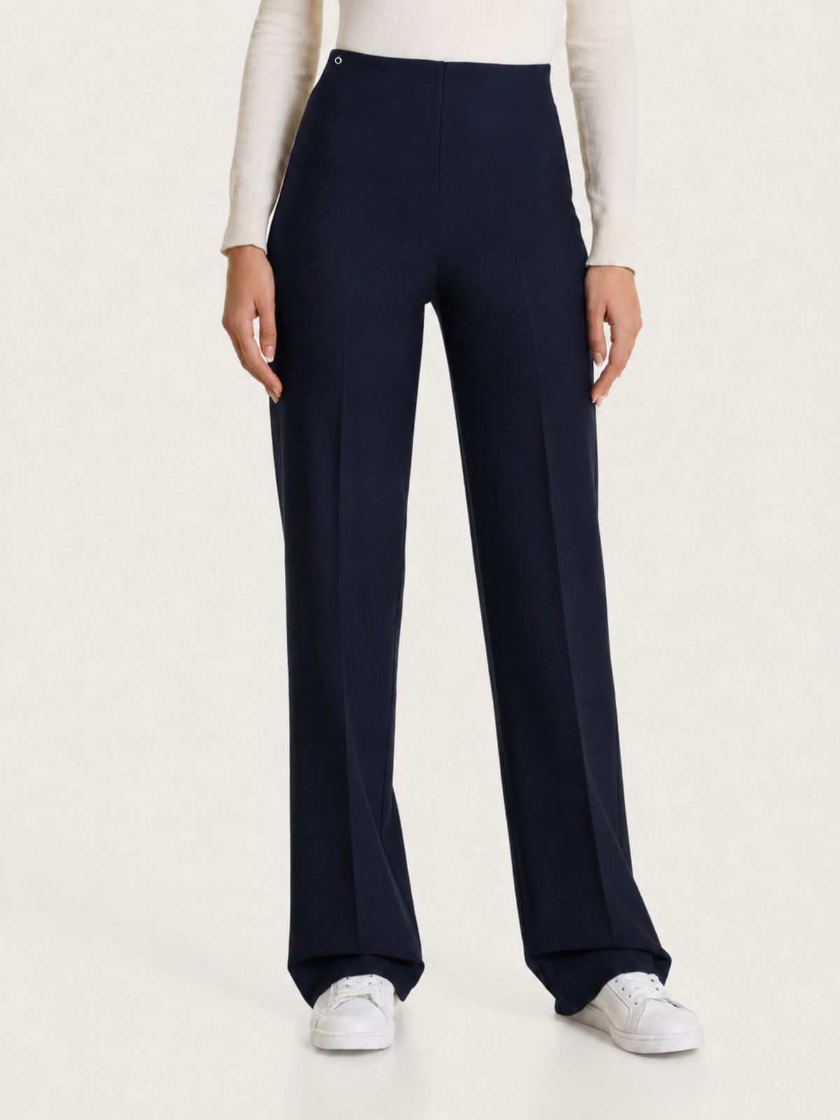 Pantalone ampio in Compact Blu Donna - Ragno