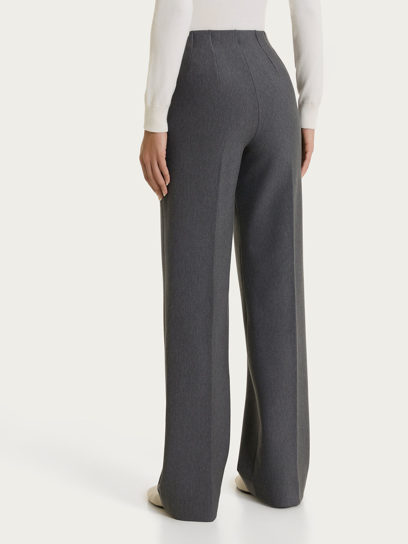 Pantalone ampio in Compact Neri Donna - Ragno