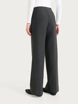 Women's Wide Pants in Compact Black - Ragno