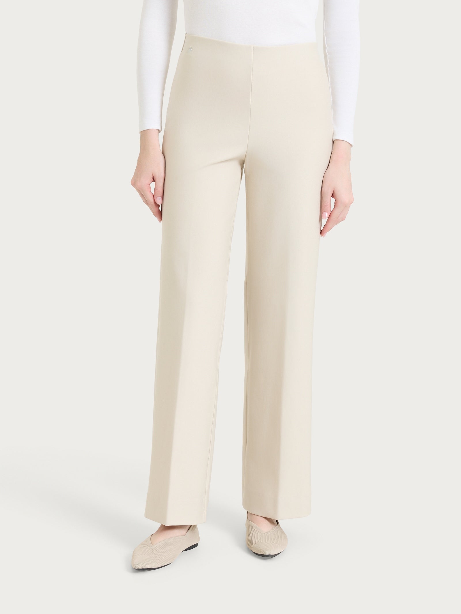 Pantalone ampio in Compact Bianchi Donna - Ragno