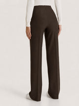 Pantalone ampio in Compact Marroni Donna - Ragno