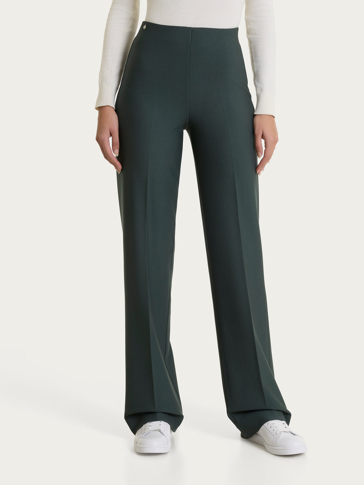 Pantalone ampio in Compact Grigi Donna - Ragno