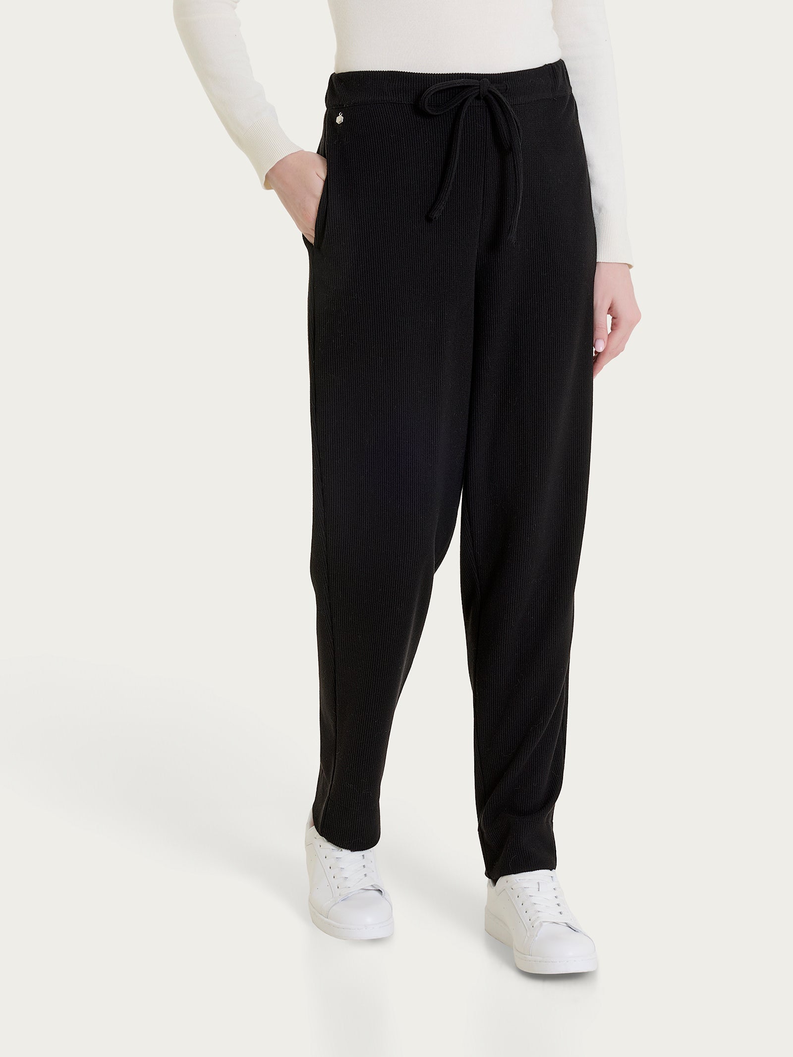 Pantalone jogger con tasche in Compact Neri Donna - Ragno