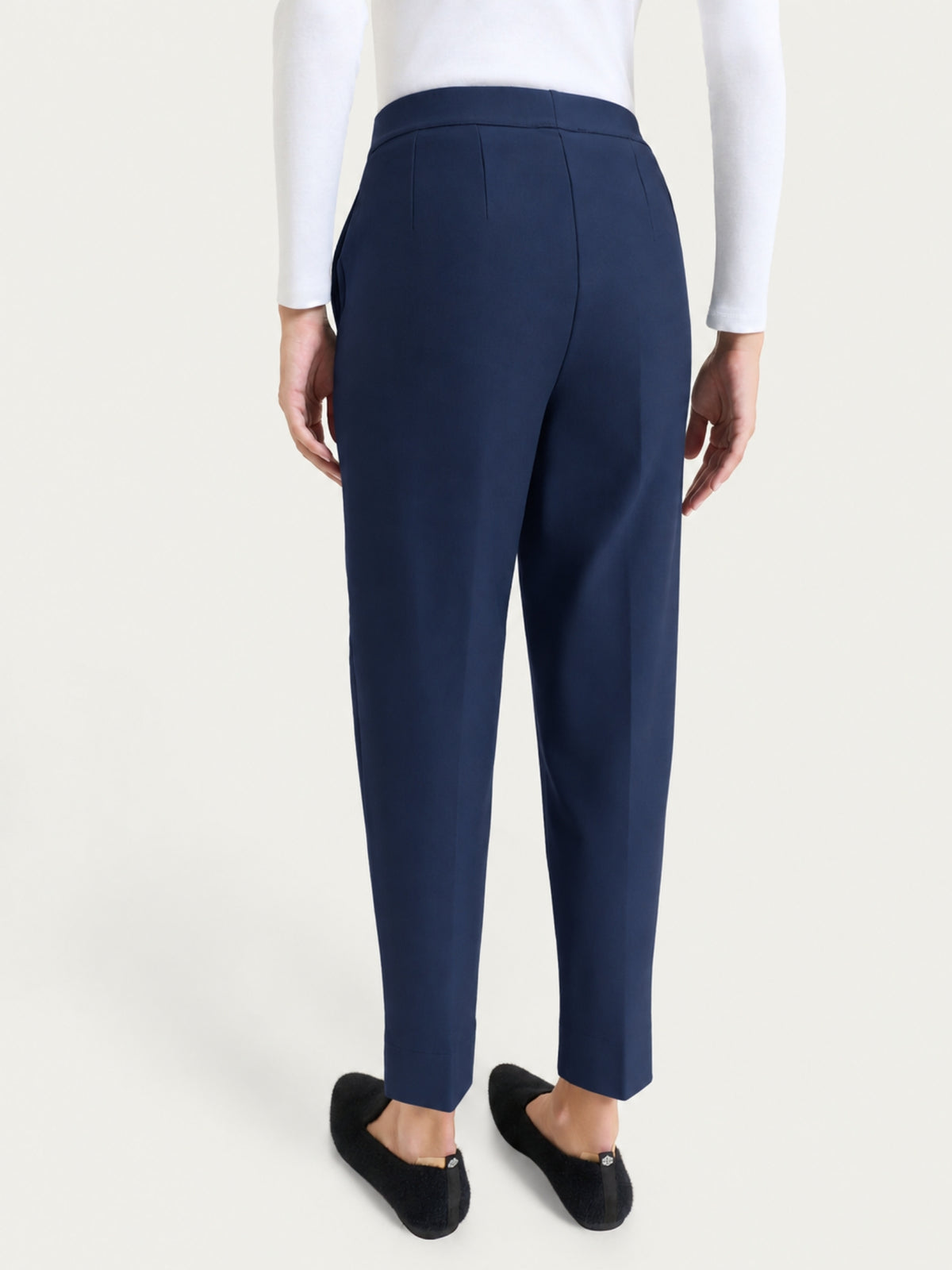 Women's Blue Compact Jogger Pants with Pockets - Ragno