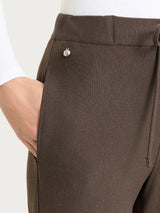 Pantalone jogger con tasche in Compact Marroni Donna - Ragno