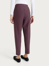 Pantalone jogger con tasche in Compact Viola Donna - Ragno
