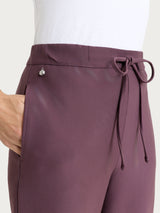 Pantalone jogger con tasche in Compact Viola Donna - Ragno
