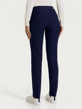 Pantalone a sigaretta con passanti in Compact Blu Donna - Ragno
